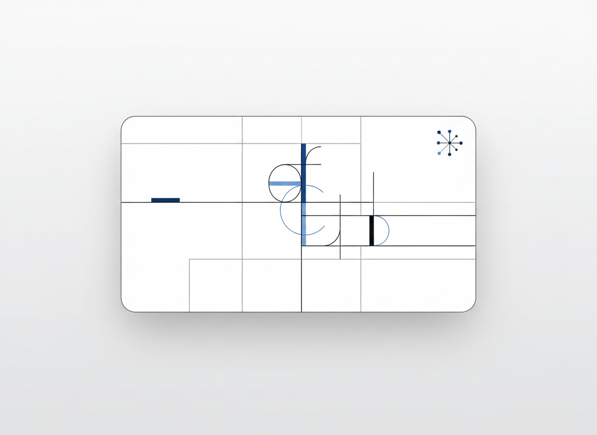 A polished editorial featured image for a blog post titled “Apple Design Skill for Claude: How to Audit Your Website With Apple’s Design Rules.” Create a minimalist, premium technology design inspired by Apple’s design principles without using Apple logos or trademarked product imagery: a clean white and soft graphite interface panel, subtle rounded corners, generous whitespace, precise grid lines, elegant typography-like geometric elements, a small abstract sparkle or intelligence motif suggesting Claude/AI, and a refined blue accent. Professional, understated, high-end, suitable for a blog thumbnail. No readable text, no logos, no watermark.