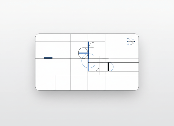A polished editorial featured image for a blog post titled “Apple Design Skill for Claude: How to Audit Your Website With Apple’s Design Rules.” Create a minimalist, premium technology design inspired by Apple’s design principles without using Apple logos or trademarked product imagery: a clean white and soft graphite interface panel, subtle rounded corners, generous whitespace, precise grid lines, elegant typography-like geometric elements, a small abstract sparkle or intelligence motif suggesting Claude/AI, and a refined blue accent. Professional, understated, high-end, suitable for a blog thumbnail. No readable text, no logos, no watermark.